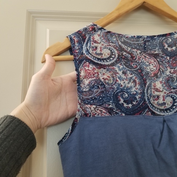 Anthropologie Akemi + Kin Paisley Keyhole Tank Sm - Picture 5 of 8